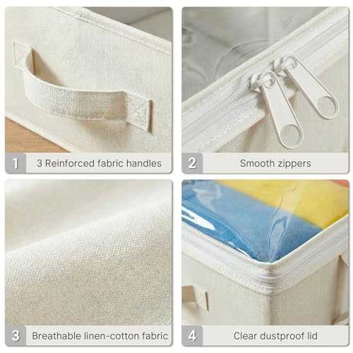2-Pack Under Bed Storage Containers, 8 Inches Tall Clothes - Image 5