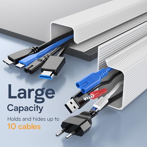 DELAMU 4 Pack Cable Management Under Desk - Office & Home - Image 4