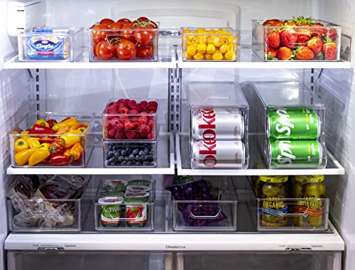 Munfix Set Of 16 Refrigerator Organizer Bins - Plastic Pantry - Image 5