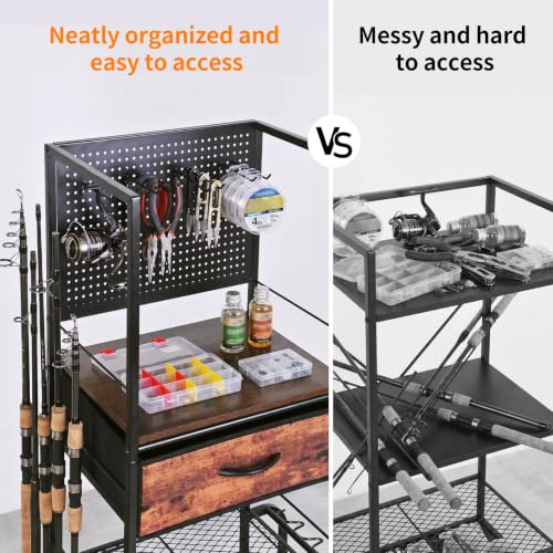 Fishing Rod Holders for Garage, 10-Rod Fishing Rod Storage Rack - Image 7