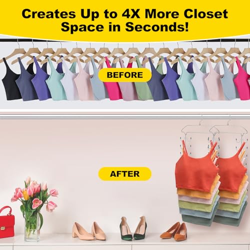 2 Pack Tank Top Hanger Space Saving, 360° Rotating Closet - Image 3
