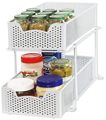 Simple Houseware 2 Tier Sliding Cabinet Basket Organ | All Products - Image 2