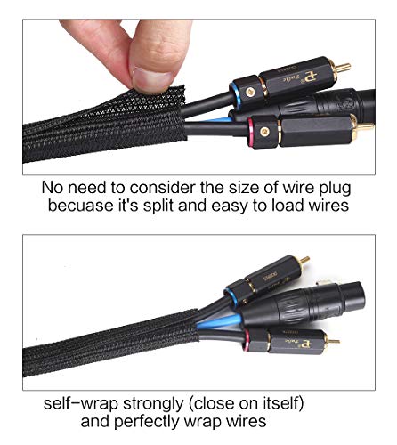 Alex Tech 10ft - 1/2 inch Cord Protector Wire Loom Tubing Cable - Image 3