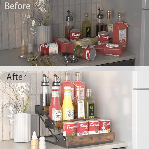 3 Tier Spice Rack Organizer for Cabinet, Foldable Spice Rack - Image 5