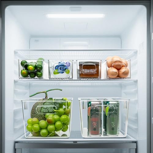 Tiawudi Set of 10 Clear Plastic Storage Bins, 4 | Home Organization - Image 7