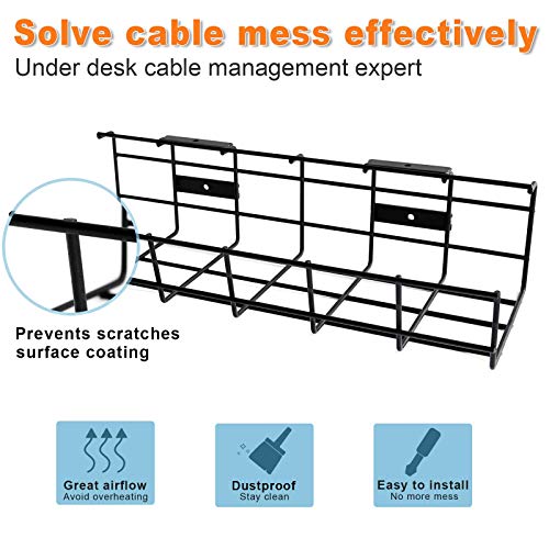 Under Desk Cable Management- 2 Pack Cord Organizer. | All Products - Image 4