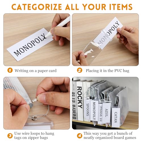 Board Game Storage Kit with 12 Sets of Zipper Pouch Bags - Image 7