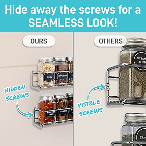 Ultimate Hostess Spice Rack Wall Mounted 4 Tier – - Image 4