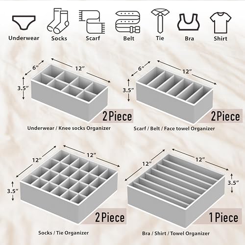 Simple Houseware Closet Underwear Organizer Drawer Divider - Image 3