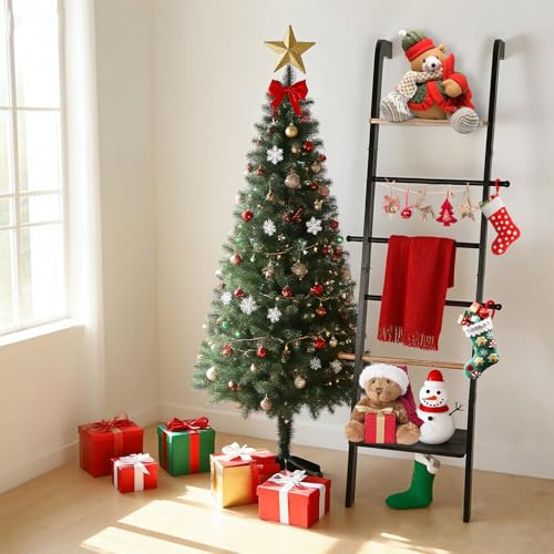 Wooden Ladder with Shelf for Decor, 6-Tier Decor Ladder - Image 7