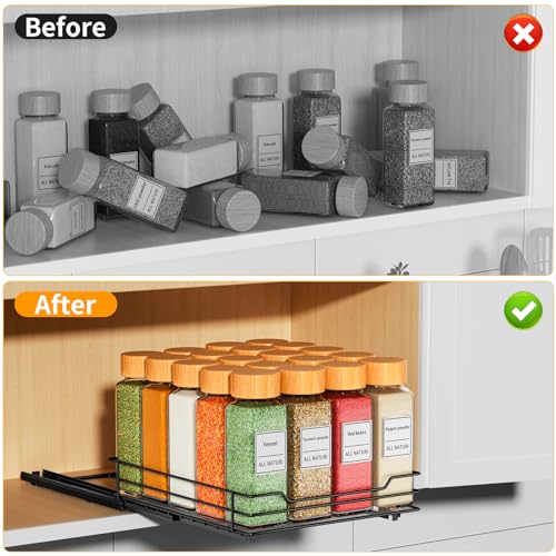 RCHYFEED Pull Out Spice Organization for Cabinet,8.5" Wx10.5 - Image 3