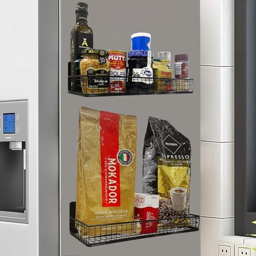 Bruda 2 Pack Large Magnetic Shelves Spice Rack Organizer - Image 3