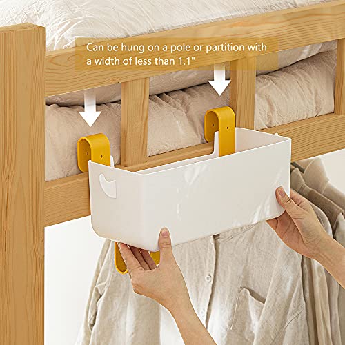 Hanging Storage Basket with Hooks, Bedside Organizer Shelf - Image 5