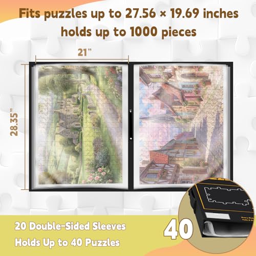 Puzzle Storage Folder with Labeling Tab,Puzzle Binder - Image 3