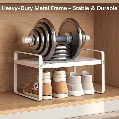 Expandable Shoe Rack, Closet Shoe Organizer, 7" High, 15"-24" - Image 5
