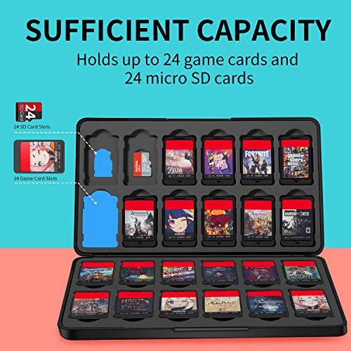 Switch Game Case Holder with 24 Cartridge Slots and 24 Micro SD - Image 3