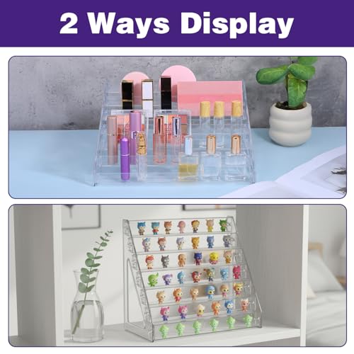 2 Pack 7-Tier Acrylic Card Display Stand, Clear Plastic Organizer - Image 8