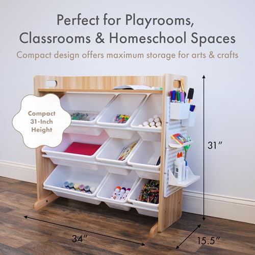 Humble Crew Kids Toy Organizer with Display Shelf, 9 Bins - Image 3