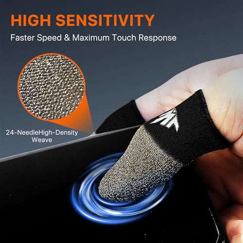 Jwh 20 Pack Mobile Phone Gaming Finger Sleeves with 2 Pcs Storage - Image 4