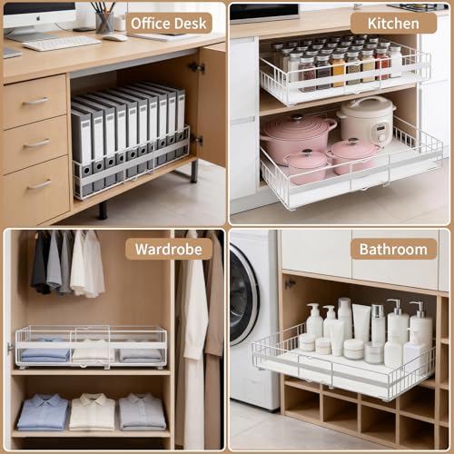2 Pack Expandable Pull out Cabinet Organizer, Width - Image 6