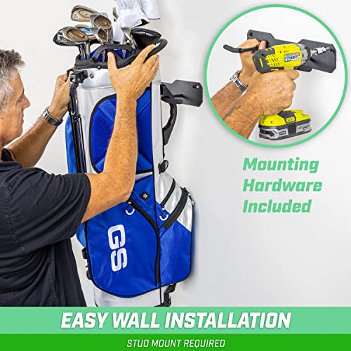 GoSports Wall Mounted Golf Bag Storage Rack - Holds 2 Golf Bags - Image 6