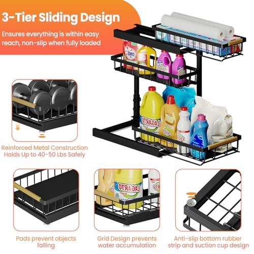 Under Sink Organizer and Storage for Bathroom and Ki | Pull Out Organi - Image 6
