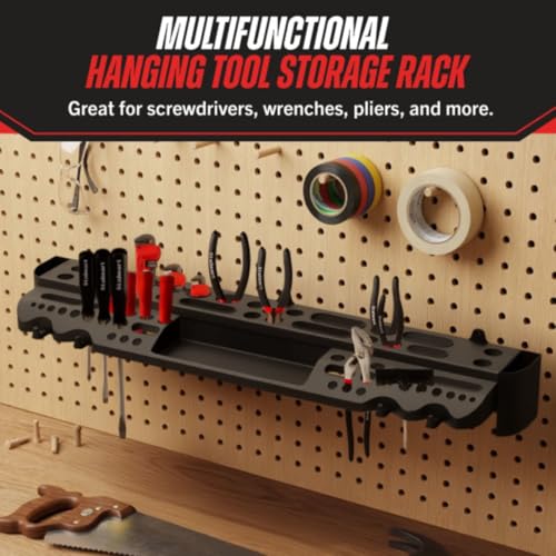Stalwart Wall Mount Hand Tool Organizer with 61 Holes and 4 Hooks - Image 4
