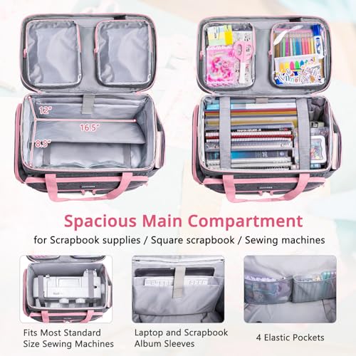 AMOIGEE Large Craft Bag Organizer for Scrapbooking, Sewing - Image 4
