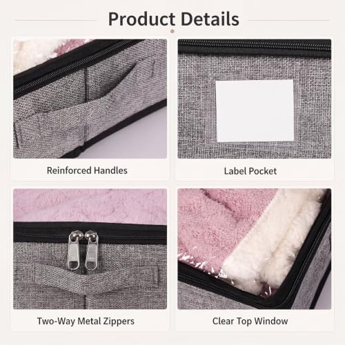 Under Bed Storage Containers 4 Pack Reinforced Underbed Organizer - Image 4