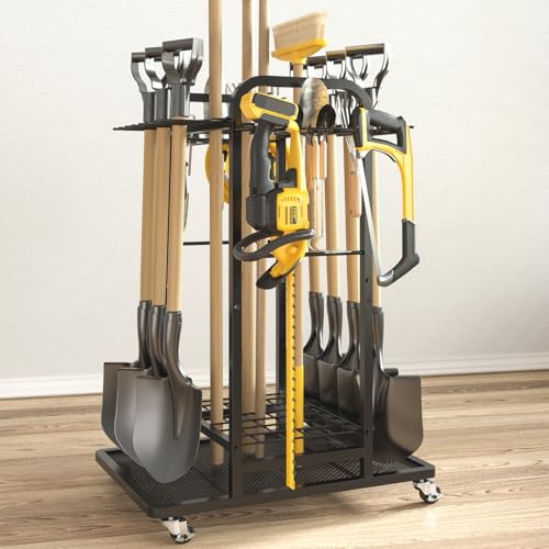 Garden Tool Organizer with Lockable Wheels, Heavy Duty - Image 2