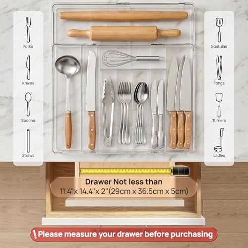 Vtopmart Expandable Silverware Organizer, Kitchen Drawer Tray - Image 7