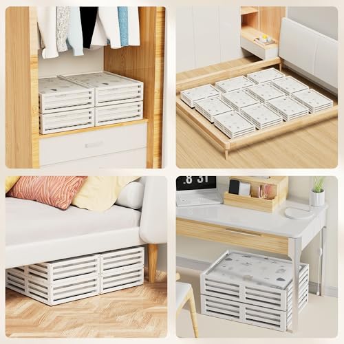 Bamboo Under Bed Storage with Wheels Rolling Underbed Drawer - Image 6