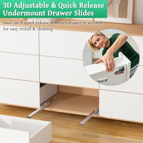 Undermount Drawer Slides,12inch Bottom Mount Full Extension - Image 3