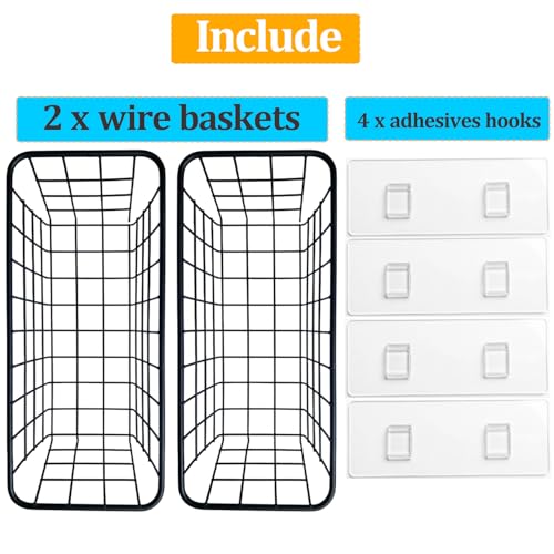 2 Set Adhesive Hanging Wall Basket Inside Cabinet Do | All Products - Image 4