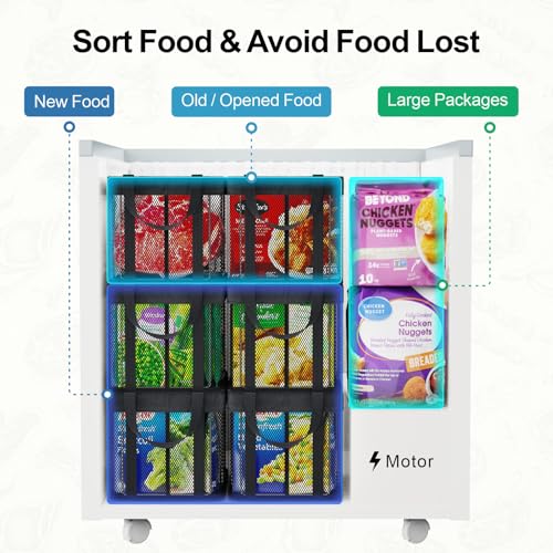 Freezer Organizer Bins - Large Baskets for 5 to 7 Cu.Ft, 3 Pack - Image 6