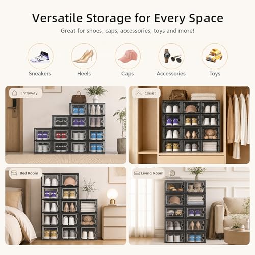 Kuject X-Large Shoe Storage Boxes 12 Pack, Clear Sta | All Products - Image 7