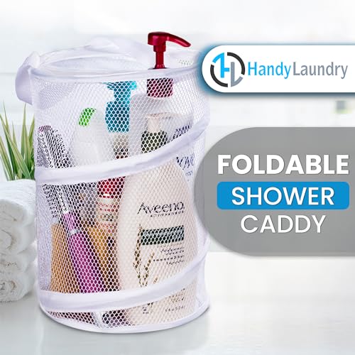 Handy Laundry Portable Shower Caddy – Foldable Mesh Organizer - Image 3
