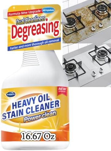 Heavy Duty Degreaser Cleaner Spray, 16.67 Fl Oz Kitchen Heavy Oil Clean, Greasy Kitchen Cabinet Cleaner, Multipurpose Clean Spray for Countertops, Appliances (1pcs)