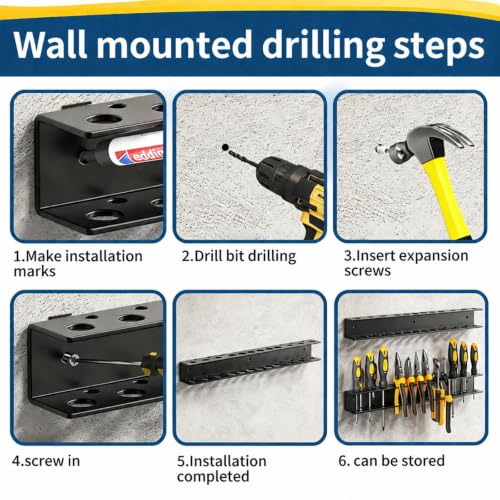Screwdriver Organizer,Screw Driver Holder Wall Mount Rack - Image 8