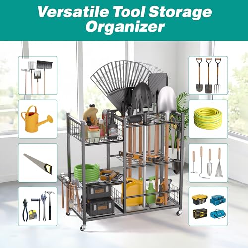 Garden Tool Organizer, Garage Tool Storage Organization - Image 7