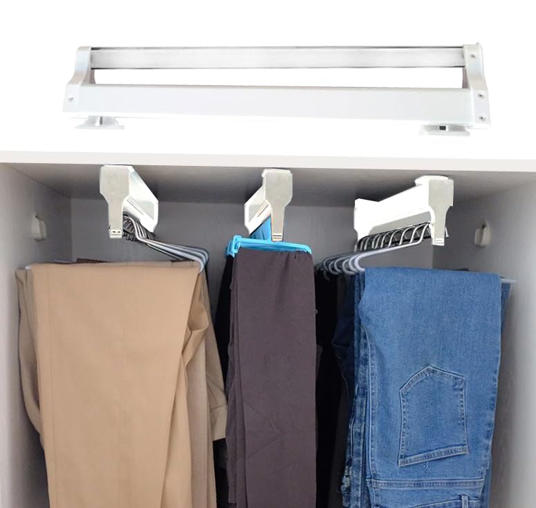 Extendable Pull-Out Closet Valet Rod, Pull Out Clothes - Image 6