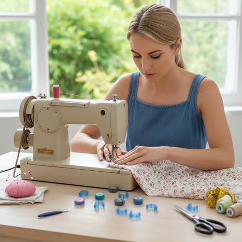 Guduling 50pcs Sewing Bobbin Clips, Blue Bobbin Clamps Plastic - Image 8