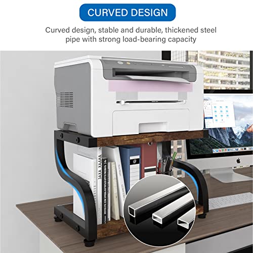 PUNCIA 2 Tier Wood Printer Stand with Storage Heavy Duty - Image 6
