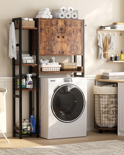 Over The Toilet Storage Cabinet with Doors - 7 Tier - Image 8
