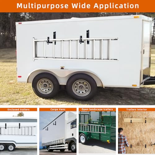 Foldable Side Mount Trailer Ladder Rack for Open/Enclosed - Image 6