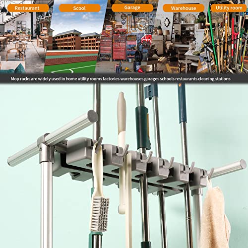 Broom mop Holder Cleaning Supplies Organizer Janitor carts - Image 6