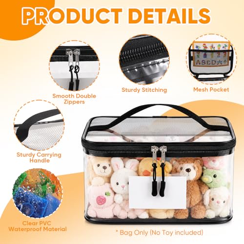 10 Packs Clear Toy Storage Bags with Zippers,Toy | Home Organization - Image 5