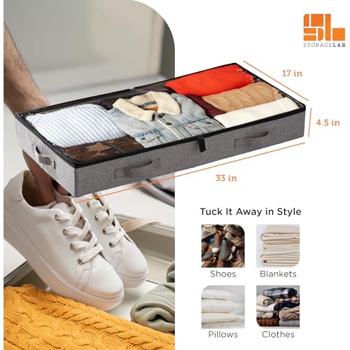 storageLAB Under Bed Storage Containers, Low Profile Underbed - Image 3
