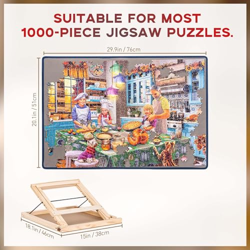 Tektalk Jigsaw Puzzle Board with 3 Angle | Home Organization - Image 4