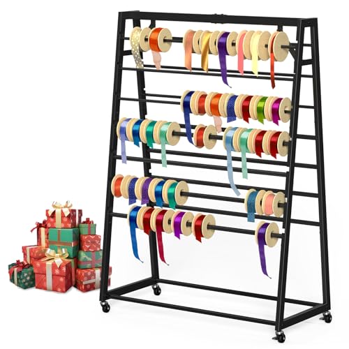 15 Tier Ribbon Organizer, Double-Sided Rolling Metal - Image 5
